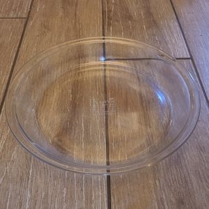 Pyrex Clear Glass Pie Pan Plate Dish 9" 209 23 CM 7 Flat Edge